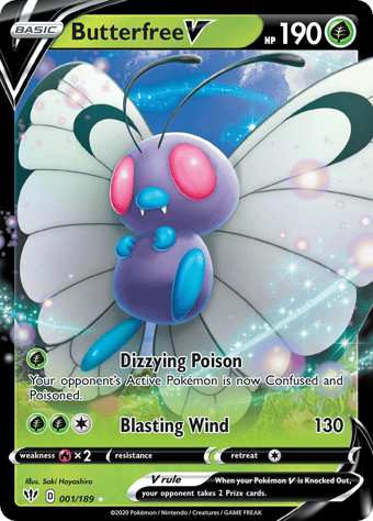 Butterfree V Darkness Ablaze Pokemon Card