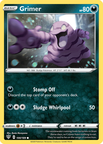 Grimer Darkness Ablaze Pokemon Card