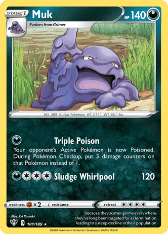 Muk Darkness Ablaze Pokemon Card