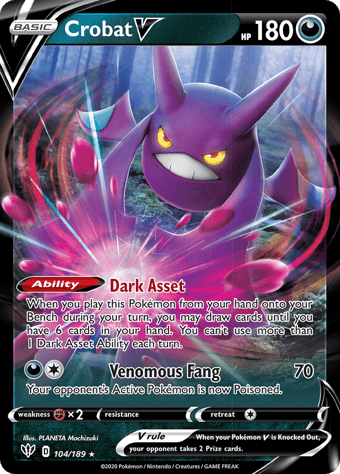 Crobat V Darkness Ablaze Pokemon Card
