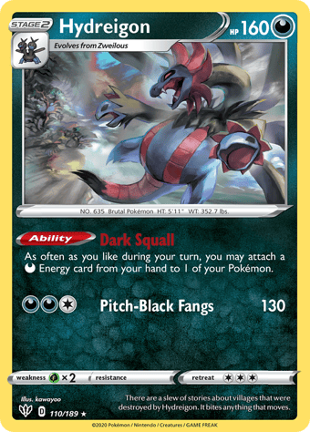 Hydreigon Darkness Ablaze Pokemon Card