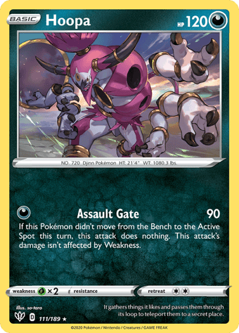 Hoopa Darkness Ablaze Pokemon Card