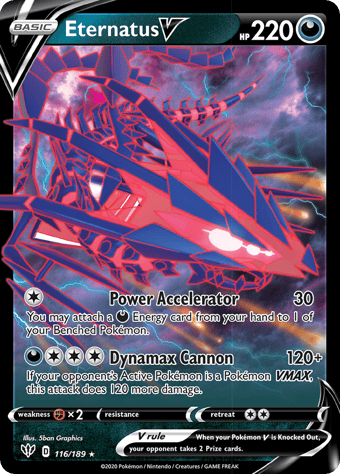 Eternatus V Darkness Ablaze Pokemon Card