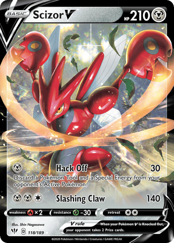 Scizor V Darkness Ablaze Pokemon Card