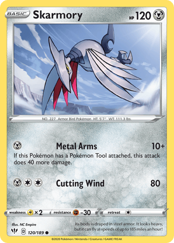 Skarmory Darkness Ablaze Pokemon Card