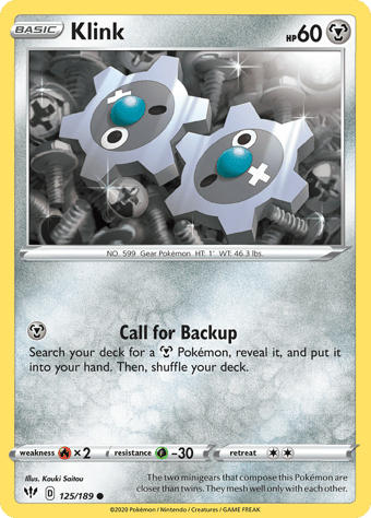 Klink Darkness Ablaze Pokemon Card
