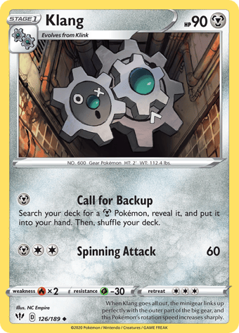 Klang Darkness Ablaze Pokemon Card