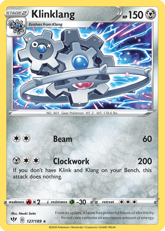 Klinklang Darkness Ablaze Pokemon Card