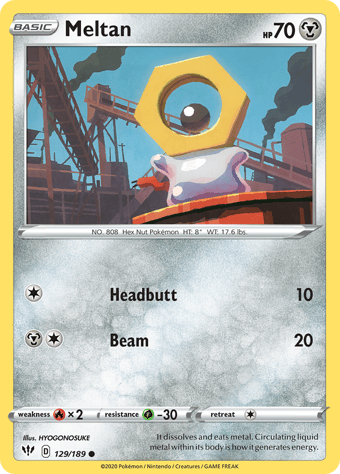Meltan Darkness Ablaze Pokemon Card