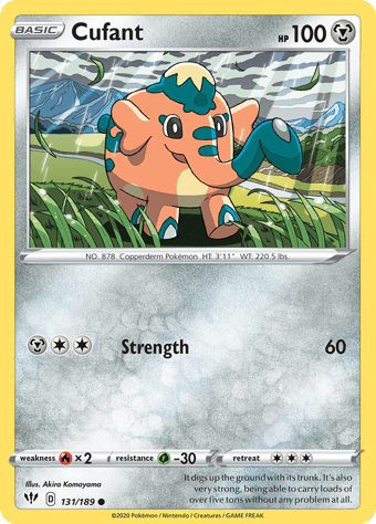 Cufant Darkness Ablaze Pokemon Card