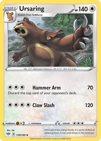 Ursaring Darkness Ablaze Pokemon Card