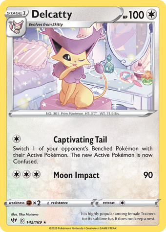 Delcatty Darkness Ablaze Pokemon Card