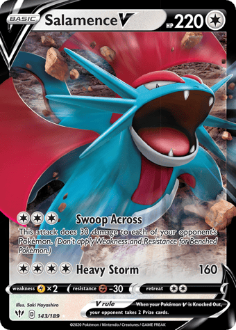 Salamence V Darkness Ablaze Pokemon Card