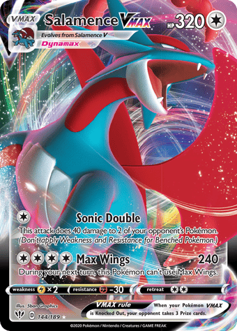 Salamence VMAX Darkness Ablaze Pokemon Card