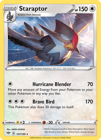 Staraptor Darkness Ablaze Pokemon Card
