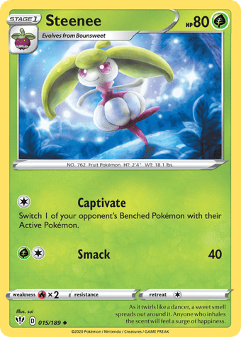 Steenee Darkness Ablaze Pokemon Card