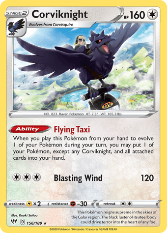 Corviknight Darkness Ablaze Pokemon Card