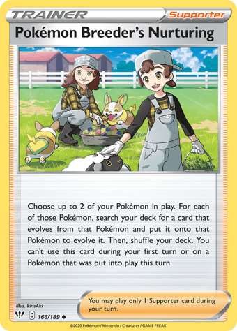 Pokemon Breeder's Nurturing Darkness Ablaze Pokemon Card