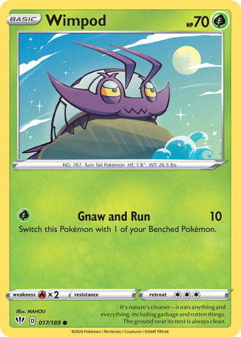 Wimpod Darkness Ablaze Pokemon Card