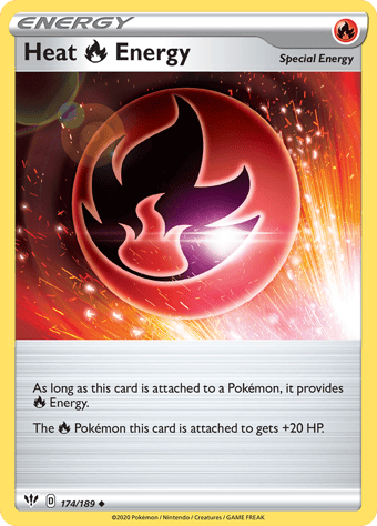 Heat Fire Energy Darkness Ablaze Pokemon Card