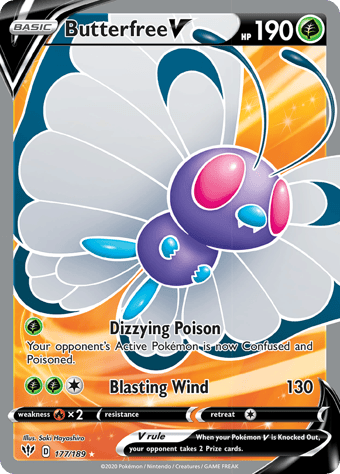 Butterfree V Darkness Ablaze Pokemon Card