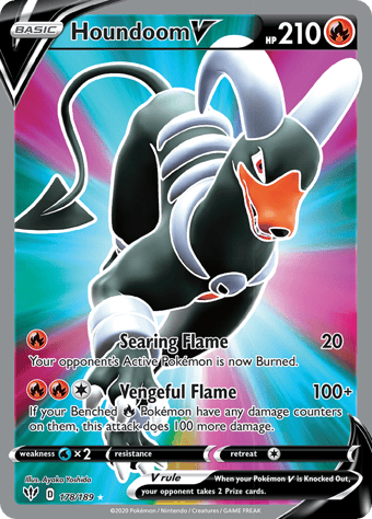 Houndoom V Darkness Ablaze Pokemon Card