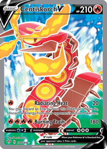 Centiskorch V Darkness Ablaze Pokemon Card