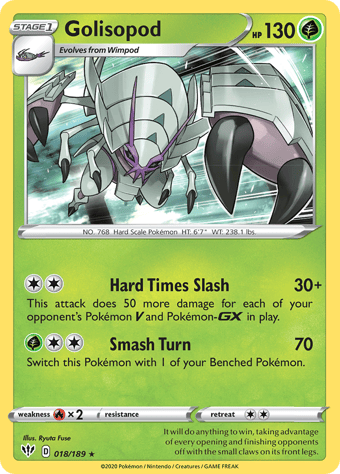 Golisopod Darkness Ablaze Pokemon Card