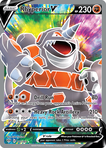 Rhyperior V Darkness Ablaze Pokemon Card
