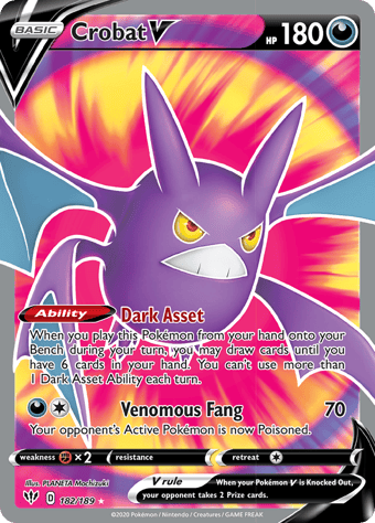 Crobat V Darkness Ablaze Pokemon Card
