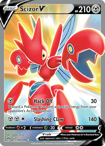 Scizor V Darkness Ablaze Pokemon Card