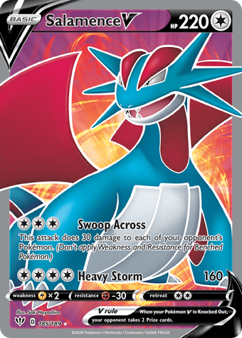 Salamence V Darkness Ablaze Pokemon Card