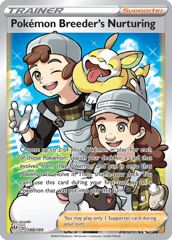 Pokemon Breeder's Nurturing Darkness Ablaze Pokemon Card