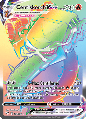 Centiskorch VMAX Darkness Ablaze Pokemon Card