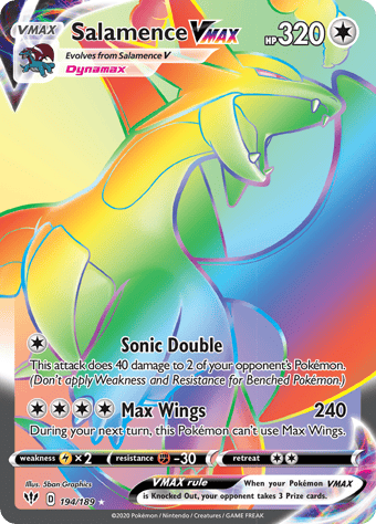 Salamence VMAX Darkness Ablaze Pokemon Card