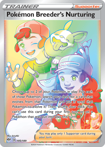 Pokemon Breeder's Nurturing Darkness Ablaze Pokemon Card