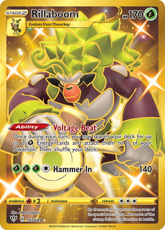 Rillaboom Darkness Ablaze Pokemon Card