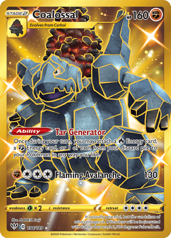 Coalossal Darkness Ablaze Pokemon Card