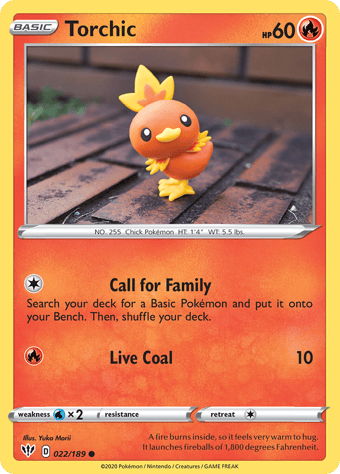 Torchic Darkness Ablaze Pokemon Card