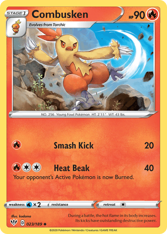 Combusken Darkness Ablaze Pokemon Card