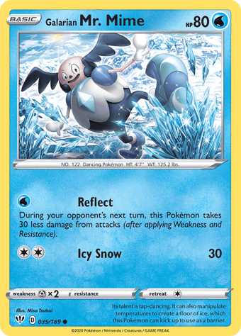 Galarian Mr. Mime Darkness Ablaze Pokemon Card