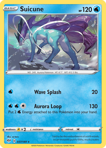Suicune Darkness Ablaze Pokemon Card