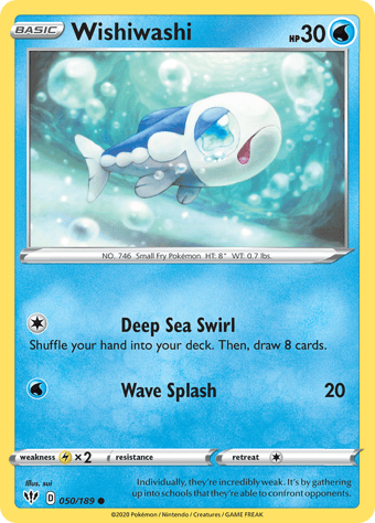 Wishiwashi Darkness Ablaze Pokemon Card