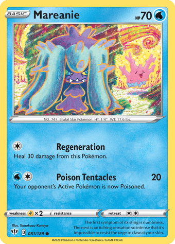 Mareanie Darkness Ablaze Pokemon Card