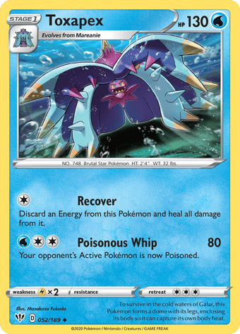 Toxapex Darkness Ablaze Pokemon Card