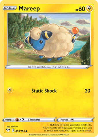 Mareep Darkness Ablaze Pokemon Card