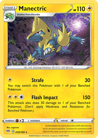 Manectric Darkness Ablaze Pokemon Card