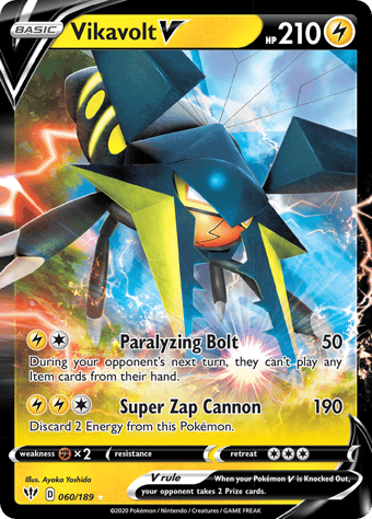 Vikavolt V Darkness Ablaze Pokemon Card
