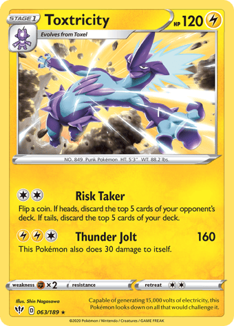 Toxtricity Darkness Ablaze Pokemon Card