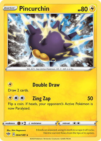 Pincurchin Darkness Ablaze Pokemon Card